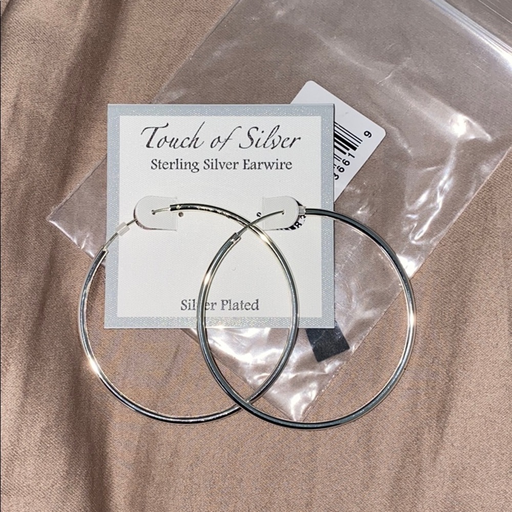 Silver hoop earrings